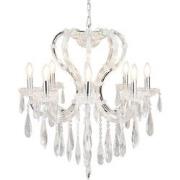 LumiLamp Kroonluchter  Ø 70x78/200 cm Wit Metaal Glas Hanglamp