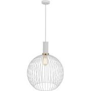 OONAH 1xE27 D350xH440 Wit / goud + 3m kabel wit stof