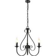 MARQUIS luster 3x E14 antiek zwart