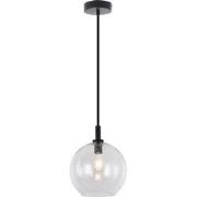 OSIRA Pendel E27 Zwart, helder glas Ã˜200mm
