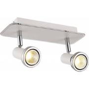 XZIBIT spot 2xGU10 5W LED incl. wit/chroom