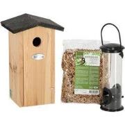 URBANJNGL - Koolmeespakket - Vogelhuis en Vogelvoeding - Tuinaccessoir...