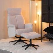 Relaxfauteuil Verdal + Hocker 77x79x109 cm