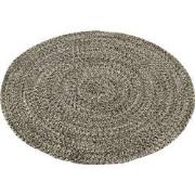 J-Line - Tapijt Miami Outdoor Polyester Zwart/wit Medium - 150x150x1cm