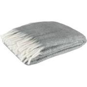 J-Line - Plaid Alpha Acryl/wol Grijs/wit - 190x136x0.5cm