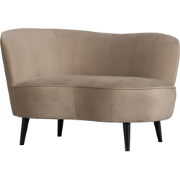 WOOOD Sara Loungefauteuil Links - Velvet - Khaki - 71x112x81