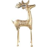Clayre & Eef Beeld Hert 73 cm Goudkleurig Metaal Kerstdecoratie