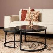 Starfurn Salontafel Nova Black marble | 70 cm | Set van 2