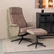 Relaxfauteuil Bergen + Hocker 77x76x105 cm