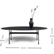 Spinder Design MIRA OVAL Salontafel  - Ultramarine