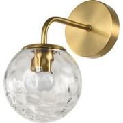 QUVIO Wandlamp - Glazen bol - Metaal - Glas - Goud