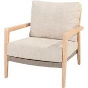 Julia lounge stoel brushed teak incl. 2 kussens 4SO