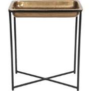 Clayre & Eef Bijzettafel  53x54x62 cm Koperkleurig Aluminium Rechthoek
