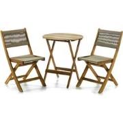 Sens-Line - Lanzarote bistro set - Bruin - Hout - 3-delig