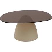 Brix - Salontafel Mylon - Beige - Glas - 86 cm