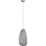 PTMD Hanglamp Maitia - 30x30x48 cm - Textiel - Zilver