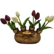 Vaas Flower - Antiek Goud