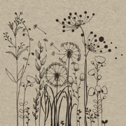 Mijn Stijl - Servetten Wilde bloemen naturel