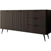 Meubella Dressoir Lima - Zwart - 163 cm