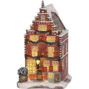 Decorated canal house battery operated- l10,5xw11,5xh18,5cm