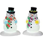 Holly Hat Snowman Set Of 2 B/O (4.5V) Kerst