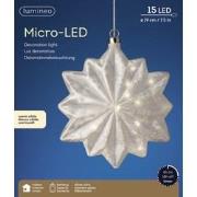 MicroLED bloem d19l8 cm frost kerst