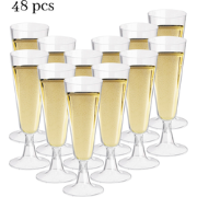 OTIX Kunststof Champagne Glazen - Herbruikbaar - 48 stuks - 150ml - Tr...