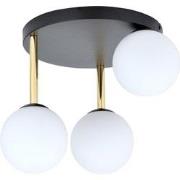 retro plafondlamp Martini Zwart 3-lichts