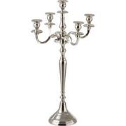 J-Line - Kandelaar 5-arm Klassiek Aluminium Zilver Small - 35.5x35.5x6...