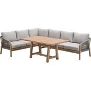 Garden Impressions Alora lounge dining set 3-delig links - grey sand