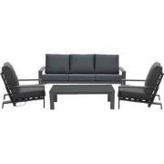 Garden Impressions Coba loungeset 4-delig - verstelbare stoelen - donk...