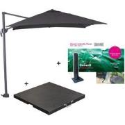 Garden Impressions Hawaii zweefparasol S 250x250 - donker grijs/zwart ...