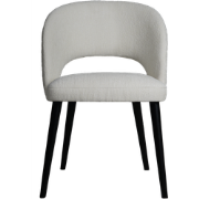 PTMD Abierto White Nanci Fabric Dining Chair