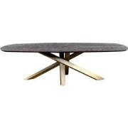 PTMD Alore Black Gold Diningtable Oval 280 Cm