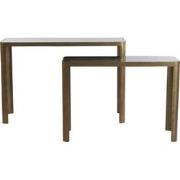 Light&living Side table S/2 100x30x70+120x35x80 cm OXE ant. br+smoke g...