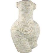 PTMD Sophi White Cement Women Shaped Statue Curved L