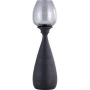 PTMD Midi Black Mango Wood Stormlight Smoke Glass S