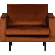 BePureHome Rodeo Fauteuil - Velvet - Roest - 85x105x86