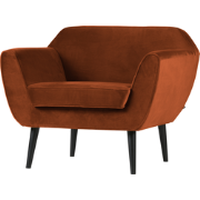 WOOOD Rocco Fauteuil - Velvet - Roest - 75x92x81