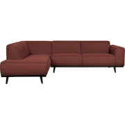 BePureHome Statement Hoekbank Links - Bouclé - Chestnut - 77x274x210