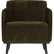 BePureHome Statement Fauteuil Met Arm - Ribstof - Groen - 77x72x93