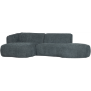 WOOOD Polly Chaise Longue Links - PES - Blauw/Groen - 71x258x150/105