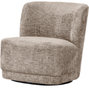 WOOOD Atty Draaifauteuil - Polyester - Zand - 75x74x65