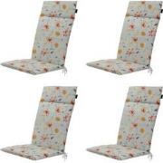 Madison -  Tuinstoelkussen Hoge Rug Florina orange - Ca. 120x50 cm - S...