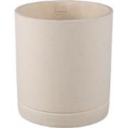 PTMD Bloempot Vik - 24x24x27 cm - Cement - Creme