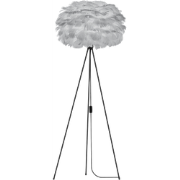 Eos Large vloerlamp light grey - met tripod zwart - Ø 65 cm