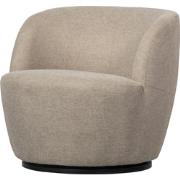 WOOOD Serra Draaifauteuil - Geweven Stof - Zand - 75x70x69