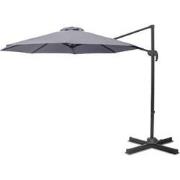 Feel Furniture - Toscano - Luxe Parasol - Roma - 3 Meter - Donkergrijs