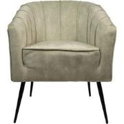 HSM Collection-Eetkamerstoel Chester-60x63x83-Wit/Zwart-Stof/Metaal