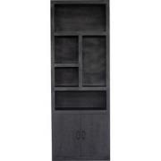 Wandkast Zwart - 80x45x220cm - Kast Xander